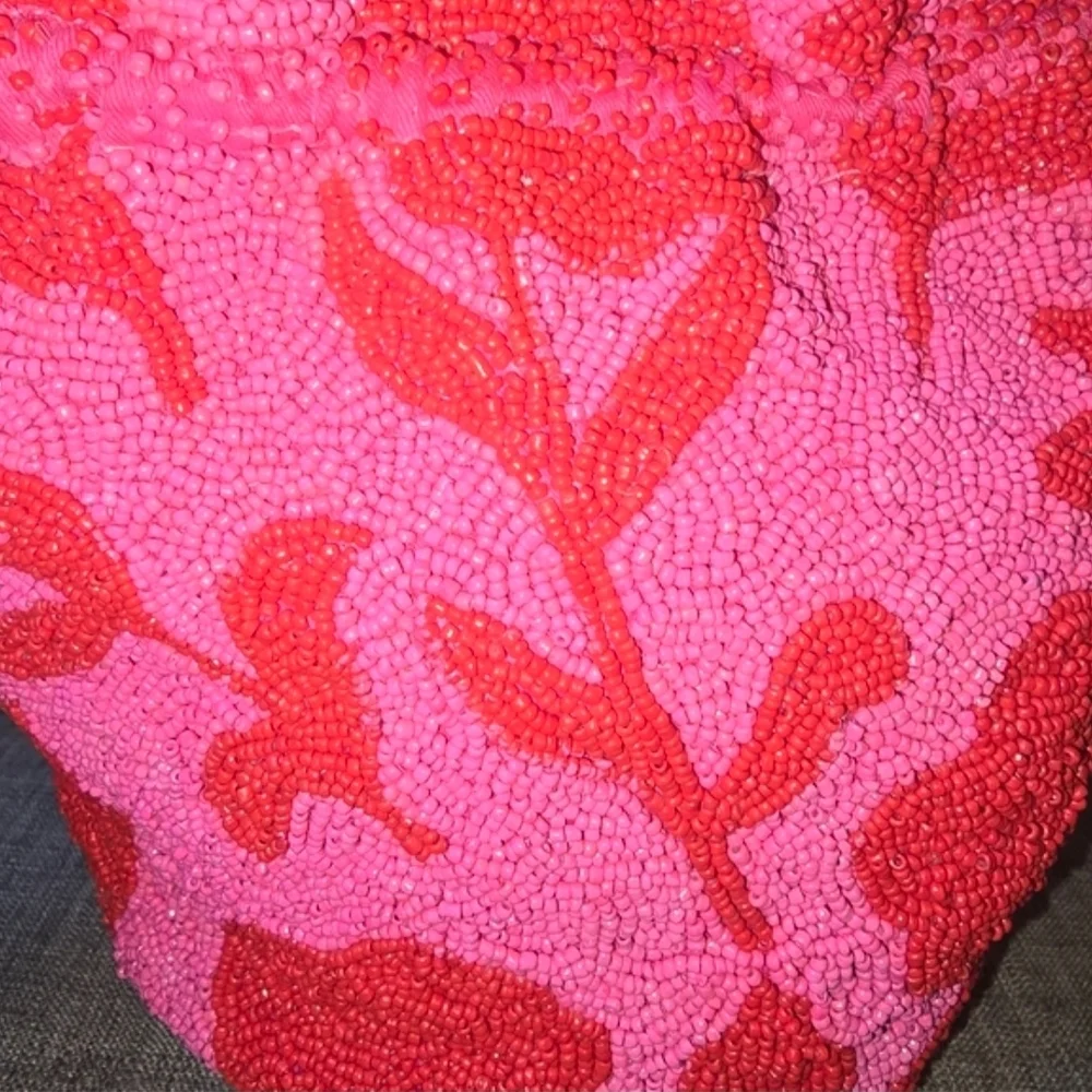 KATE Spade/Target collaboration Vibrant Pink Floral Beaded Hobo Bag